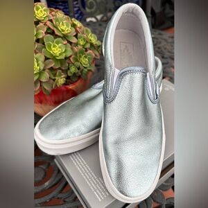 🌊Vans Unisex Metallic Off The Wall Shoes Low Profile Elastic Detail Waffle Sole